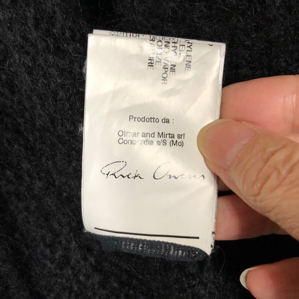 Rick Owens Coat With Leather Shoulder View 3